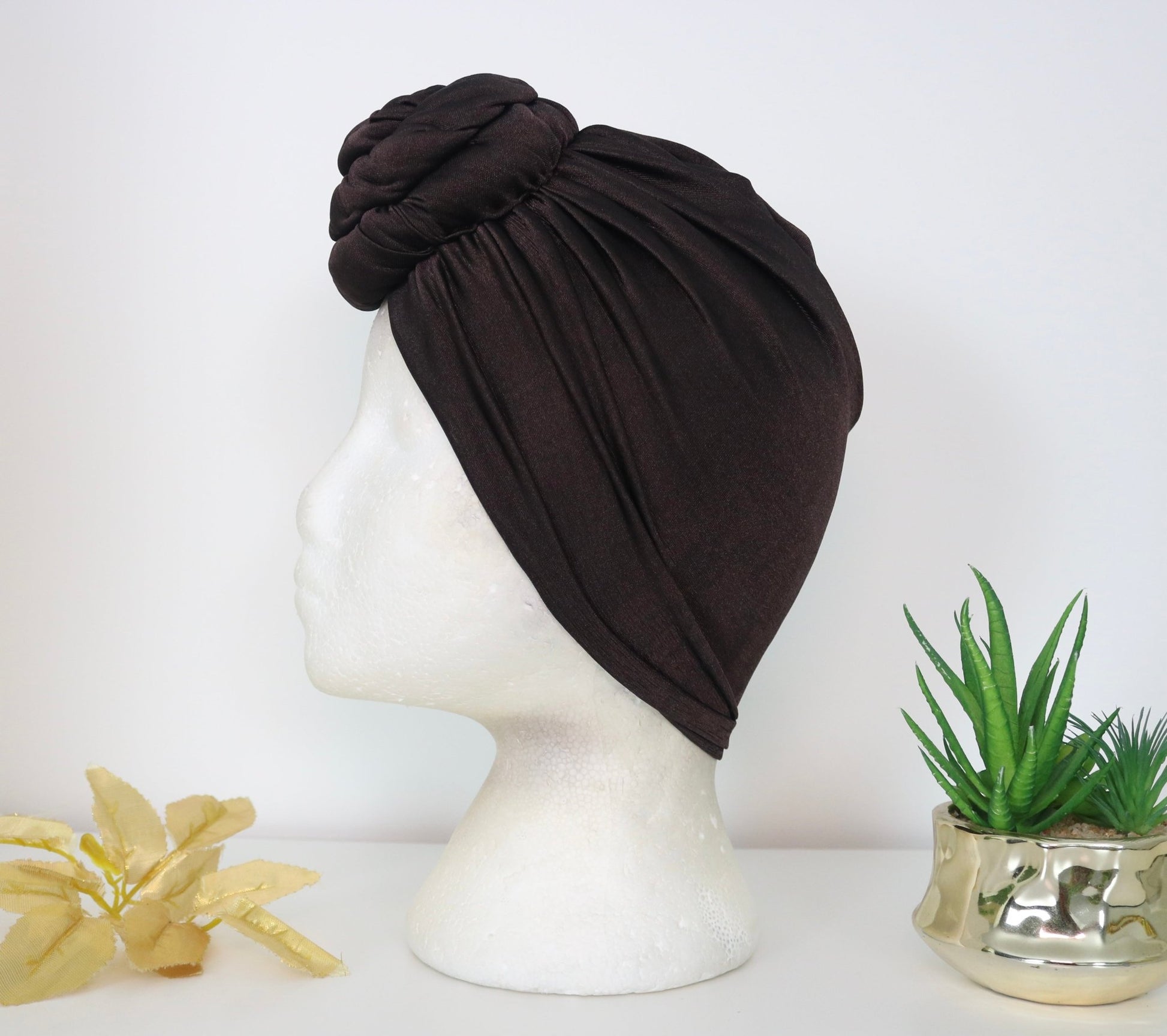 Dark Chocolate - Full coverage Turban - ReinaLoveLondon