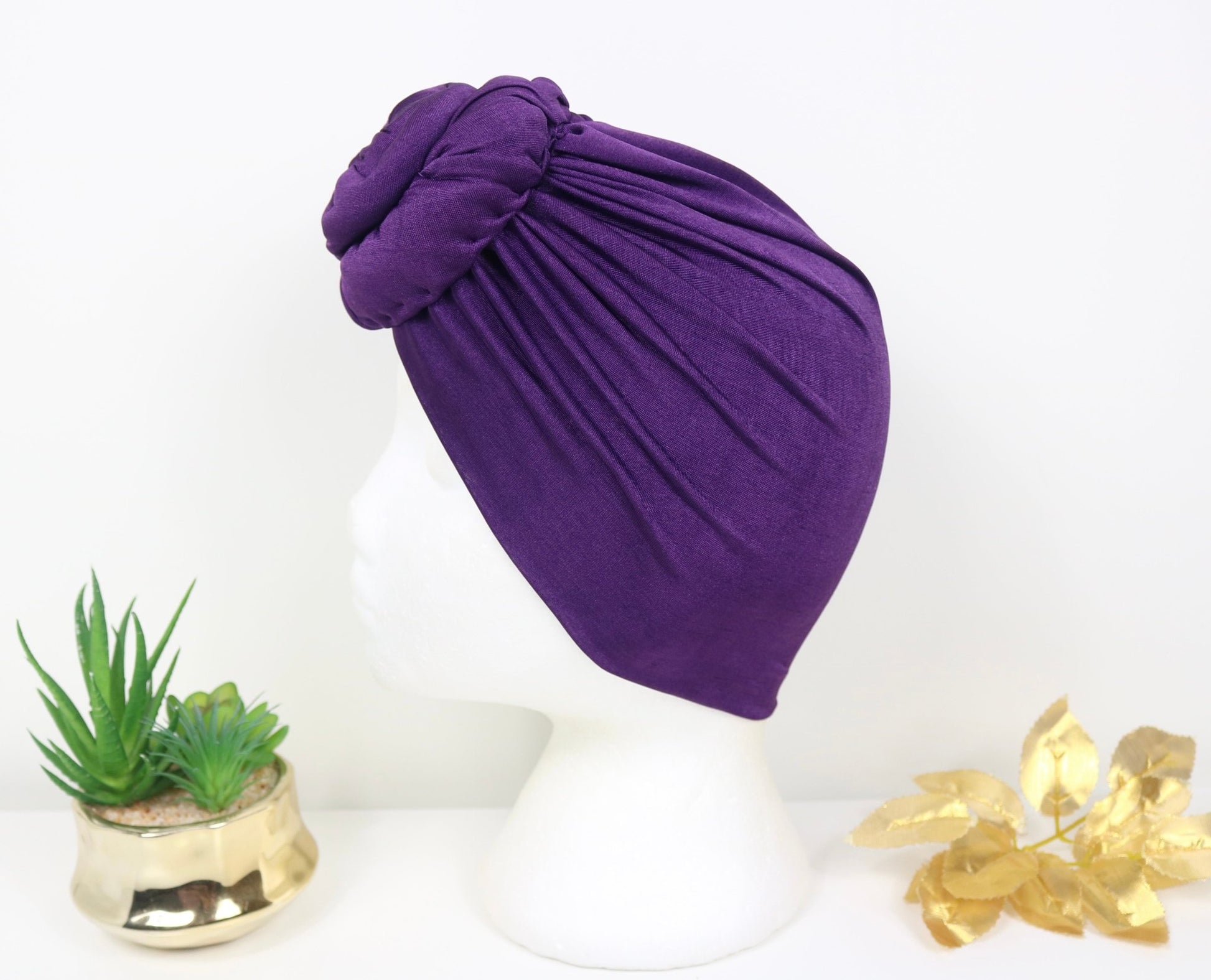 Purple sparkle - Full coverage Turban - ReinaLoveLondon