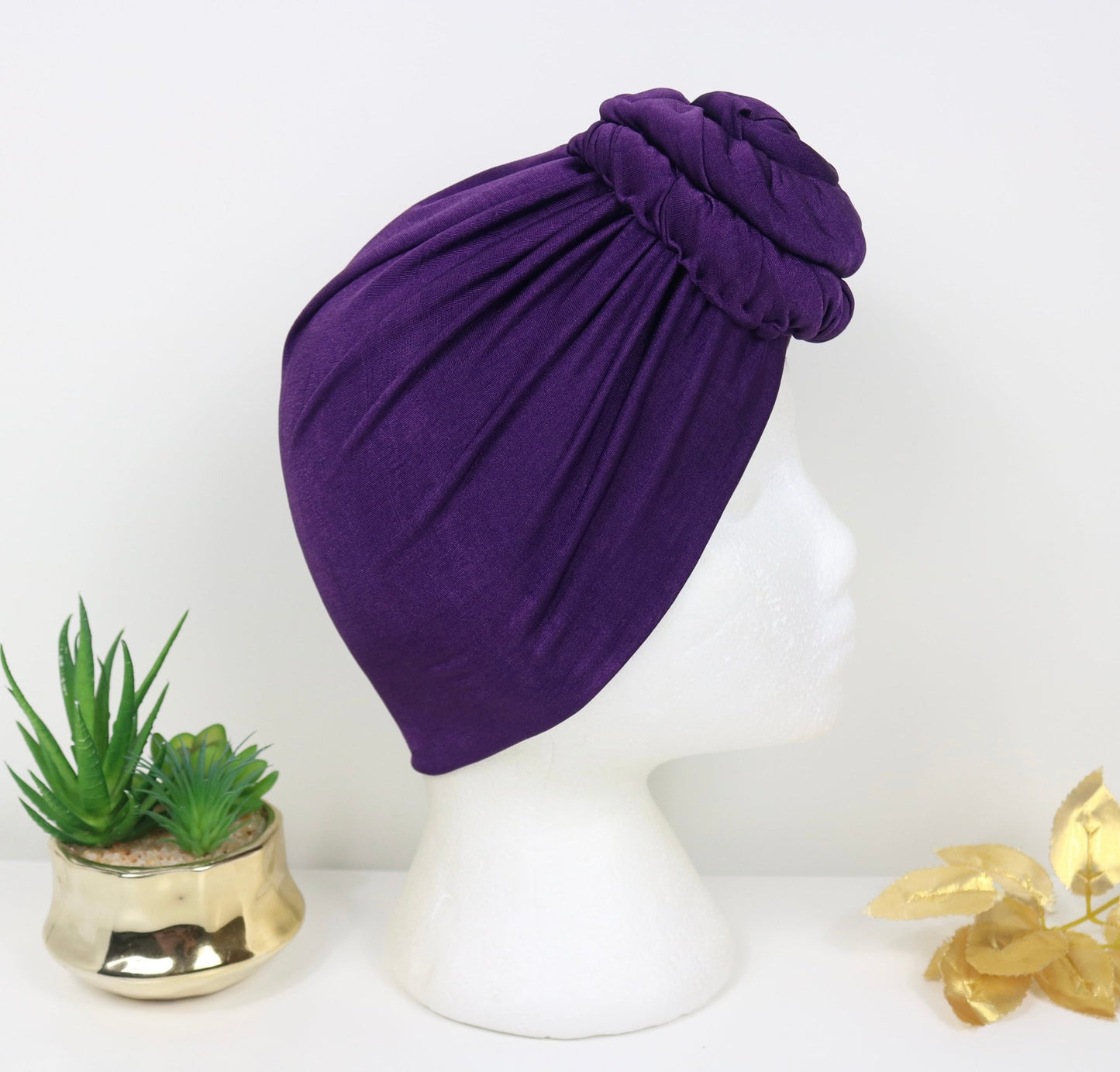 Purple sparkle - Full coverage Turban - ReinaLoveLondon