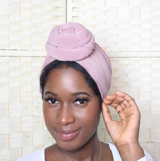 Pink Mocha - Full coverage Turban - ReinaLoveLondon