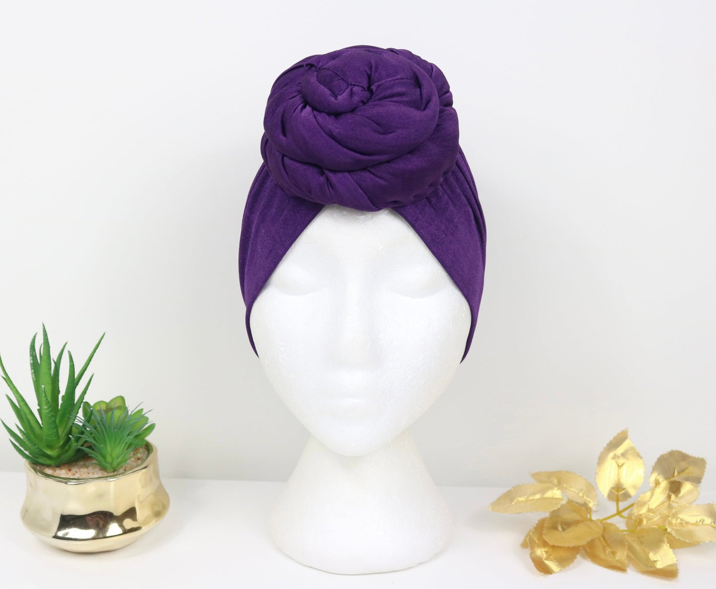 Purple sparkle - Full coverage Turban - ReinaLoveLondon