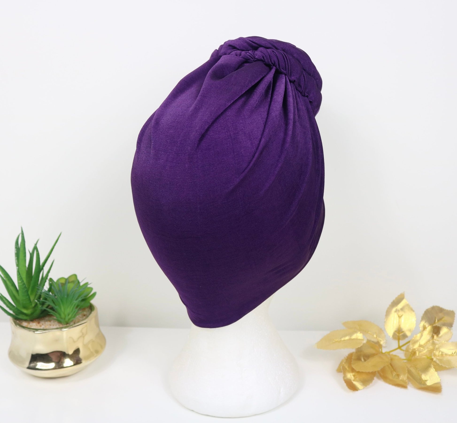 Purple sparkle - Full coverage Turban - ReinaLoveLondon