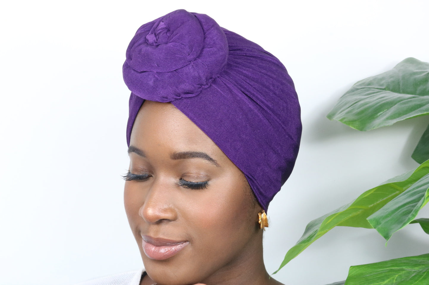 Purple sparkle - Full coverage Turban