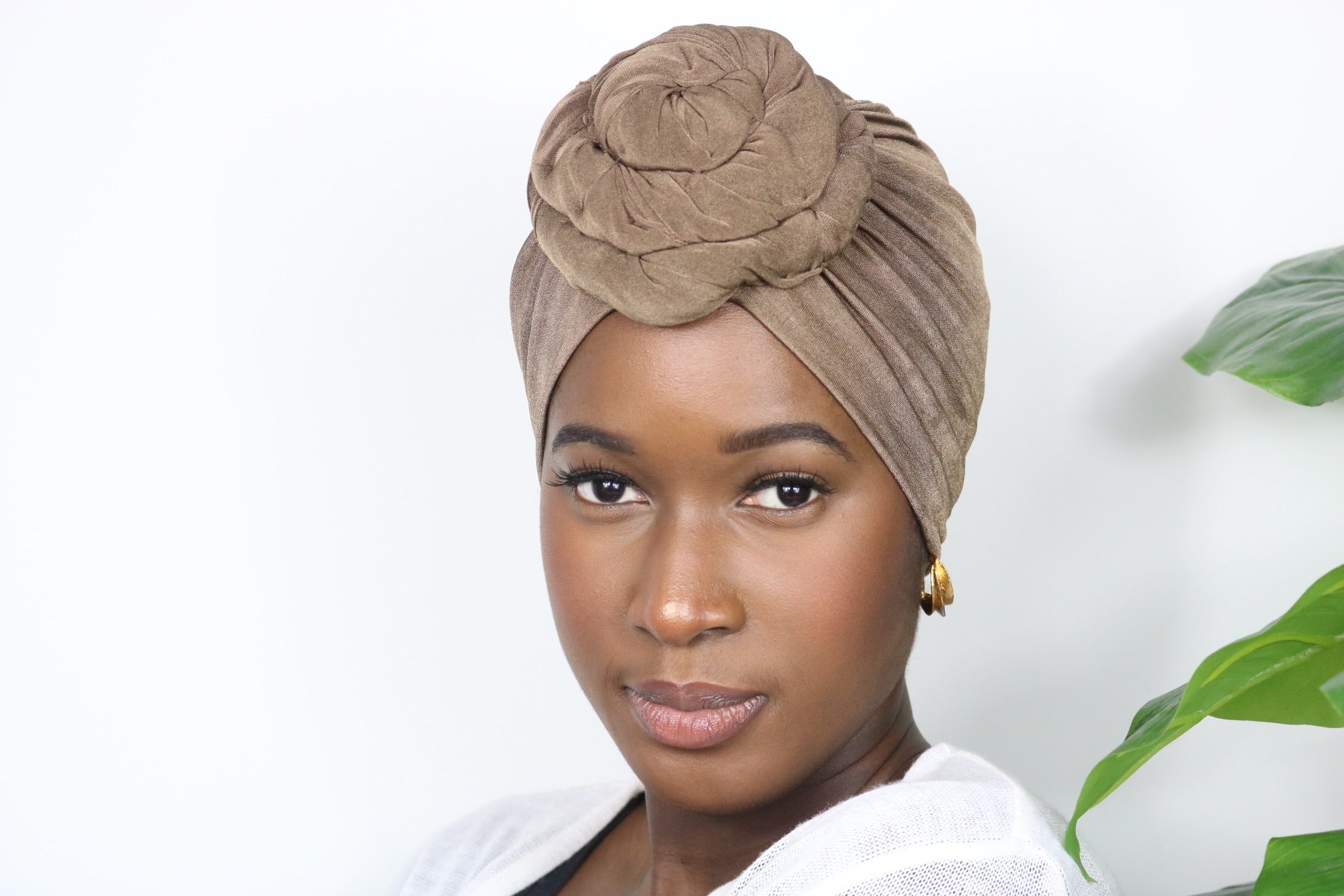 Golden Brown - Full coverage Turban - ReinaLoveLondon