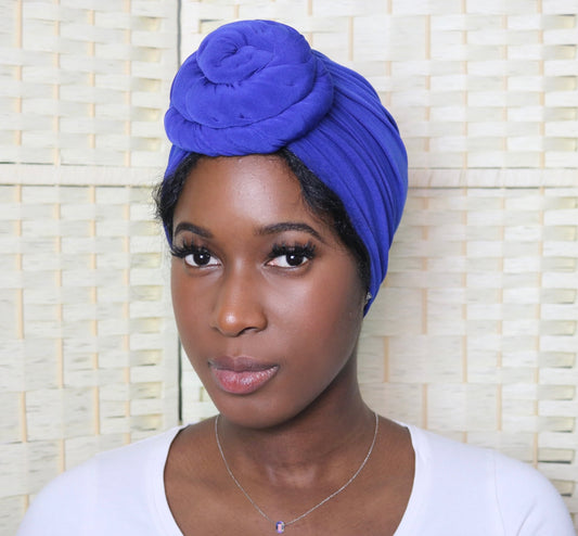 Royal Blue- Full coverage Turban