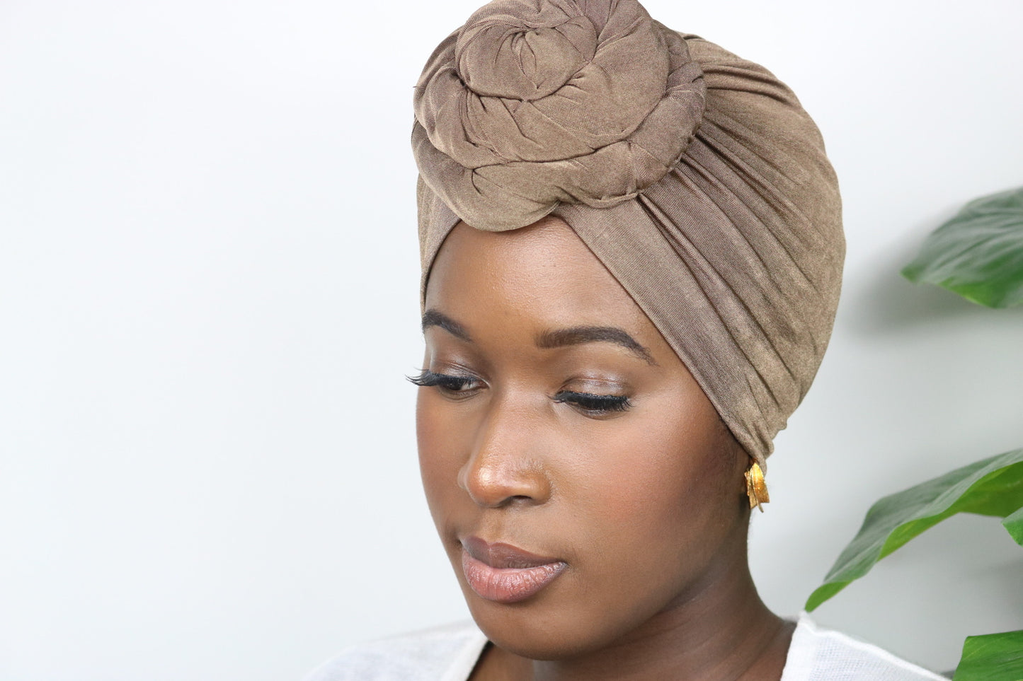 Golden Brown - Full coverage Turban - ReinaLoveLondon