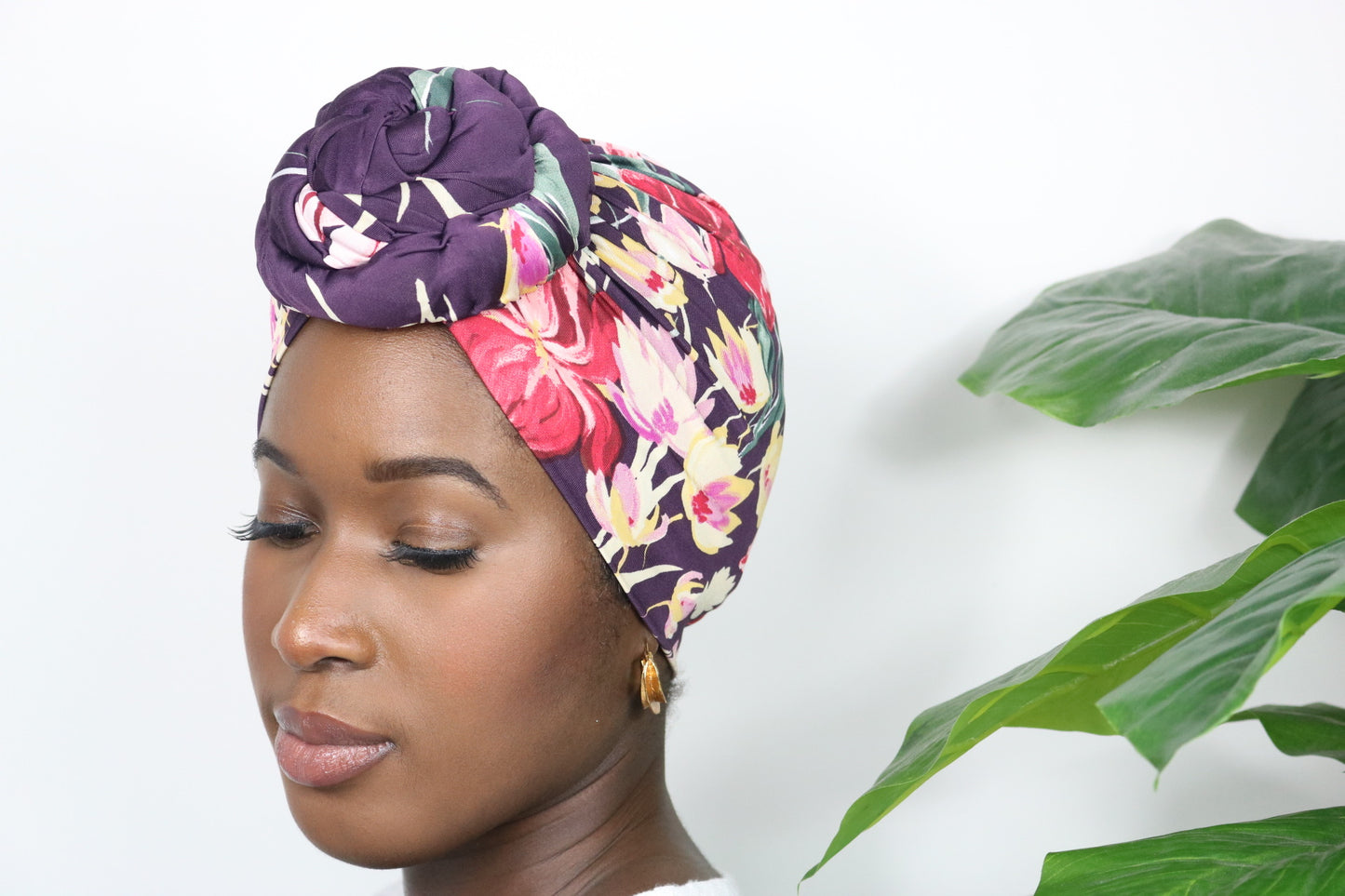 “Purple Roses” Turban