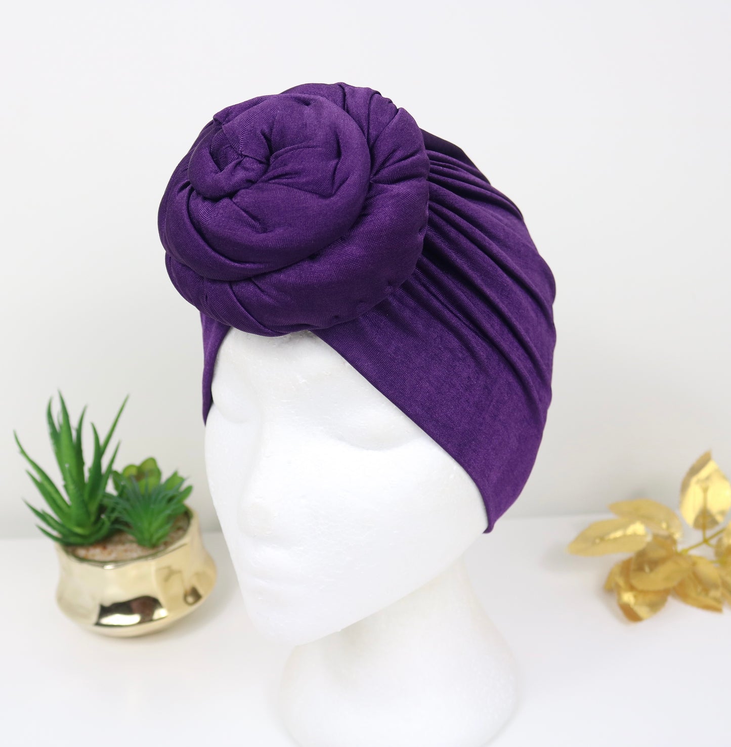 Purple sparkle - Full coverage Turban