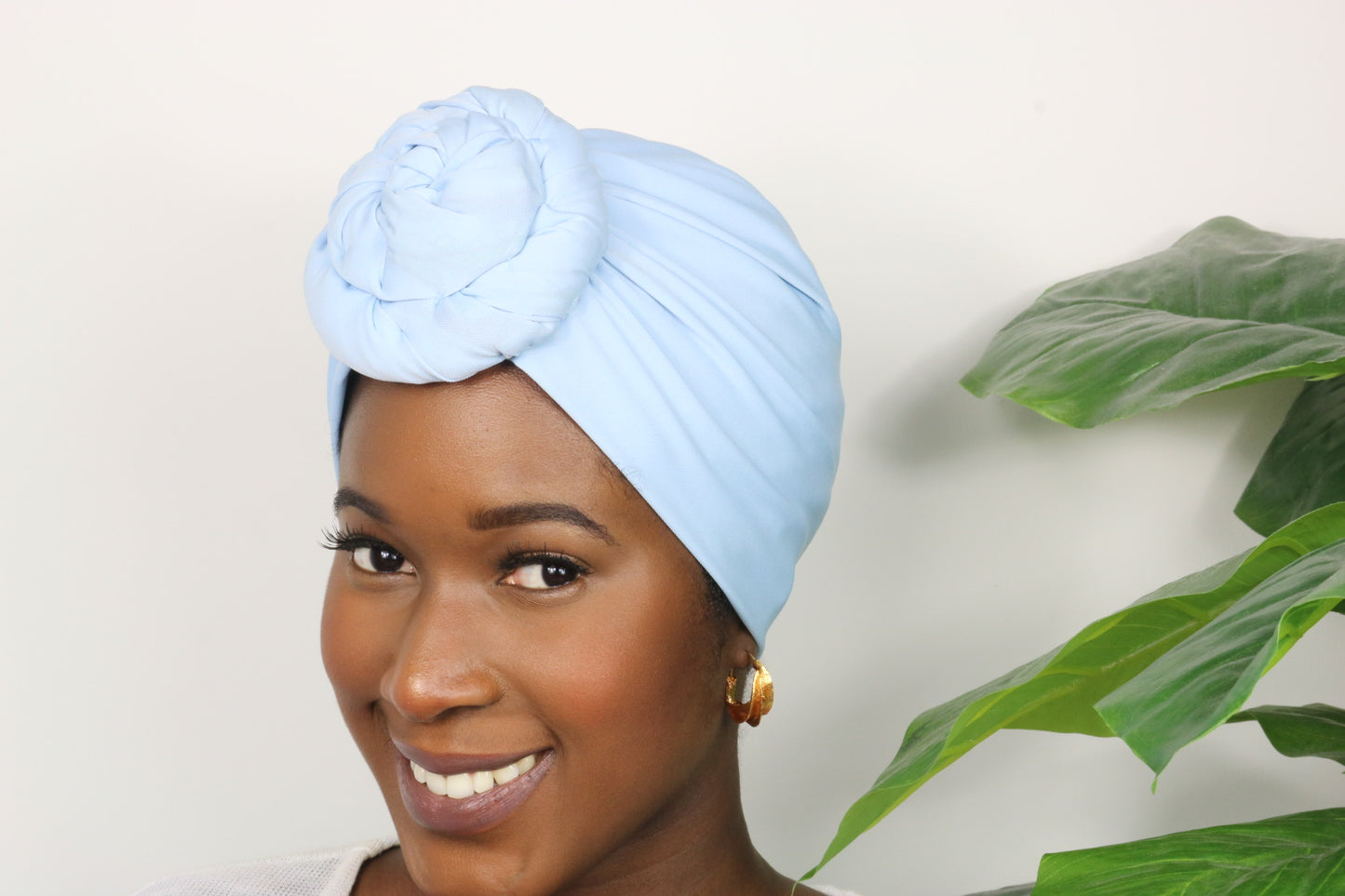 Light Blue - Full coverage Turban - ReinaLoveLondon