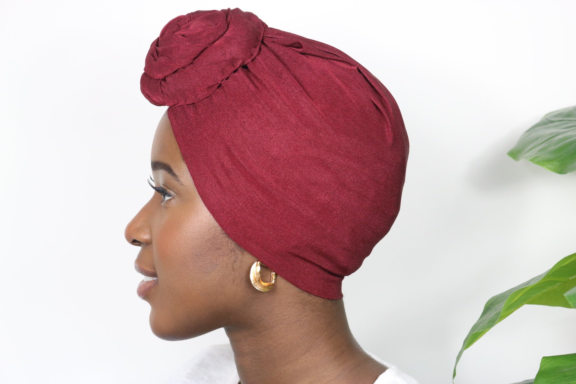 Light Burgundy - Full coverage Turban - ReinaLoveLondon