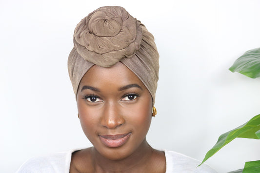 Golden Brown - Full coverage Turban - ReinaLoveLondon