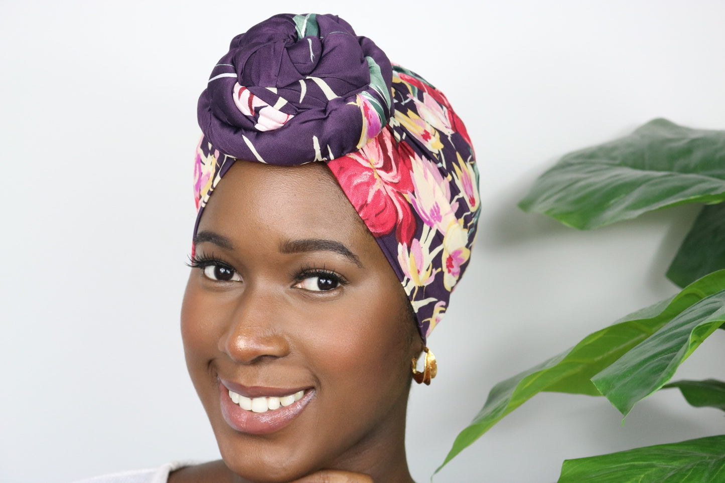 “Purple Roses” Turban