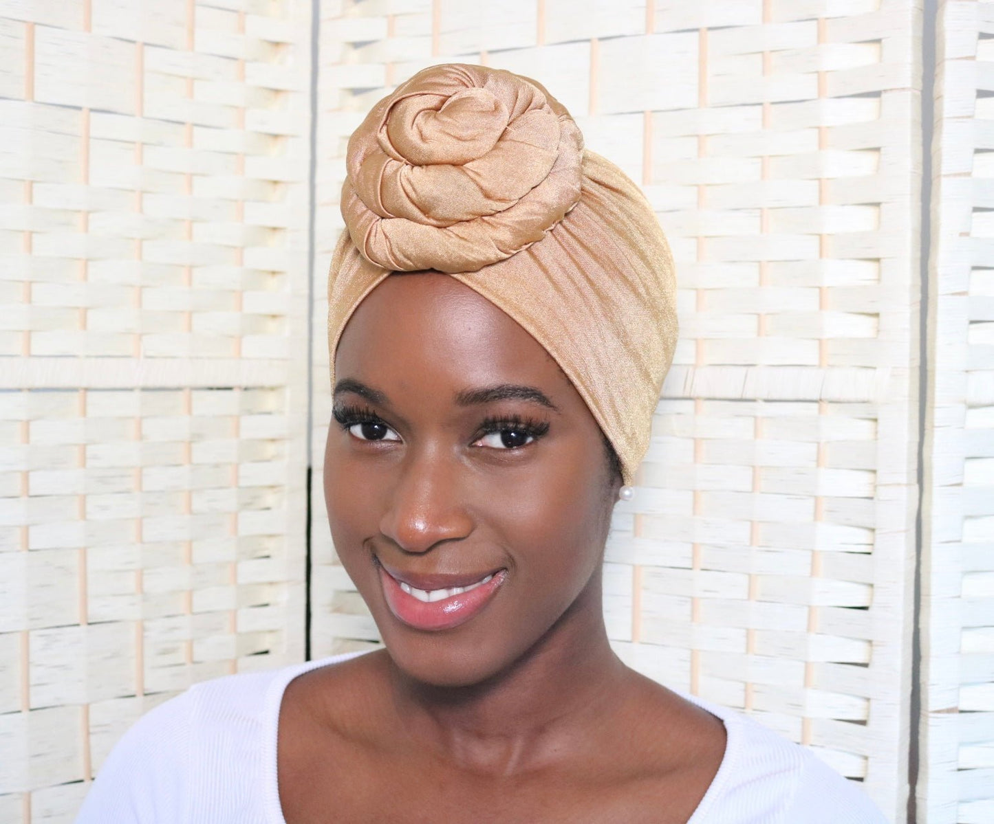 Gold - Full coverage Turban - ReinaLoveLondon