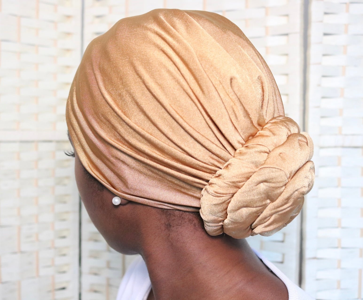 Gold - Full coverage Turban - ReinaLoveLondon