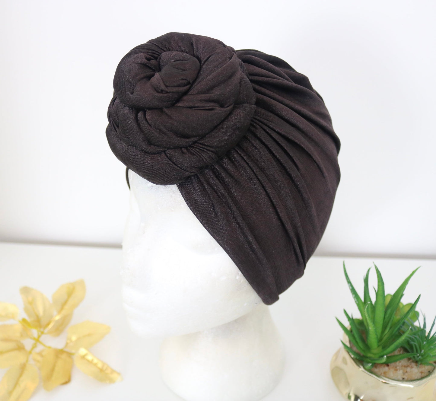 Dark Chocolate - Full coverage Turban - ReinaLoveLondon