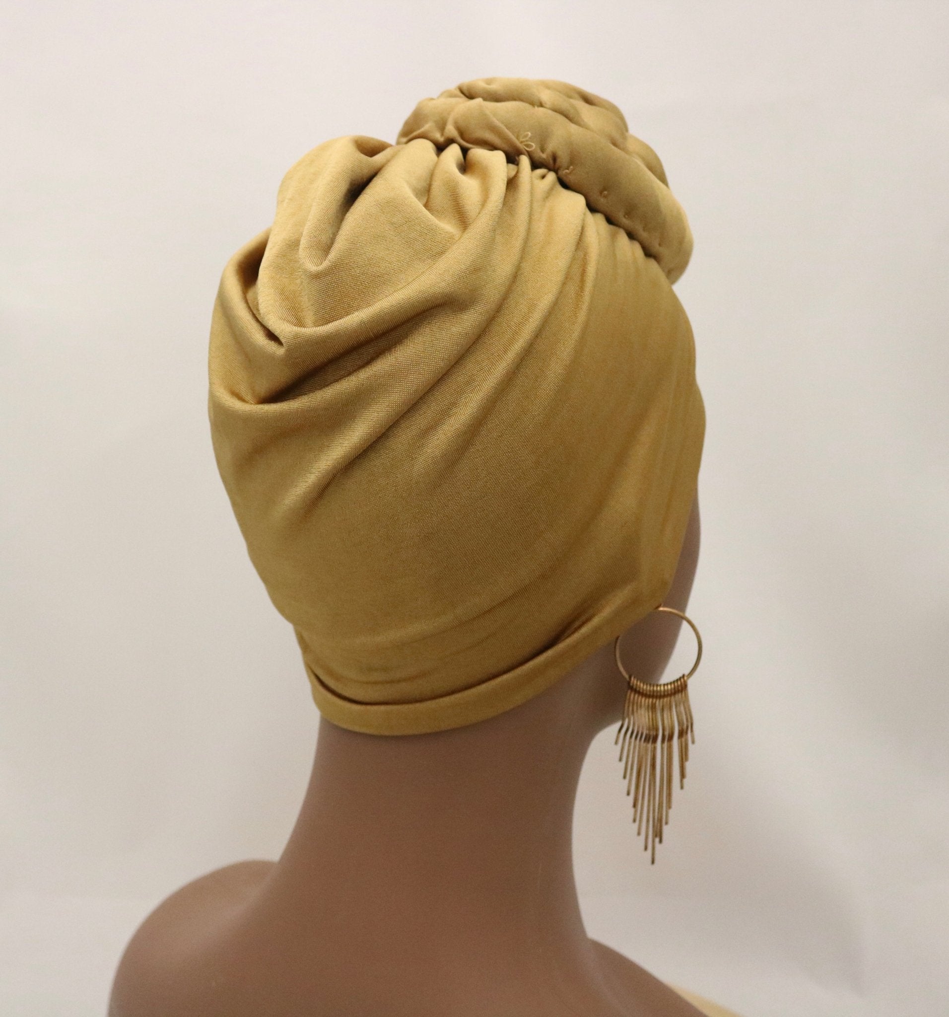 Gold - Full coverage Turban - ReinaLoveLondon