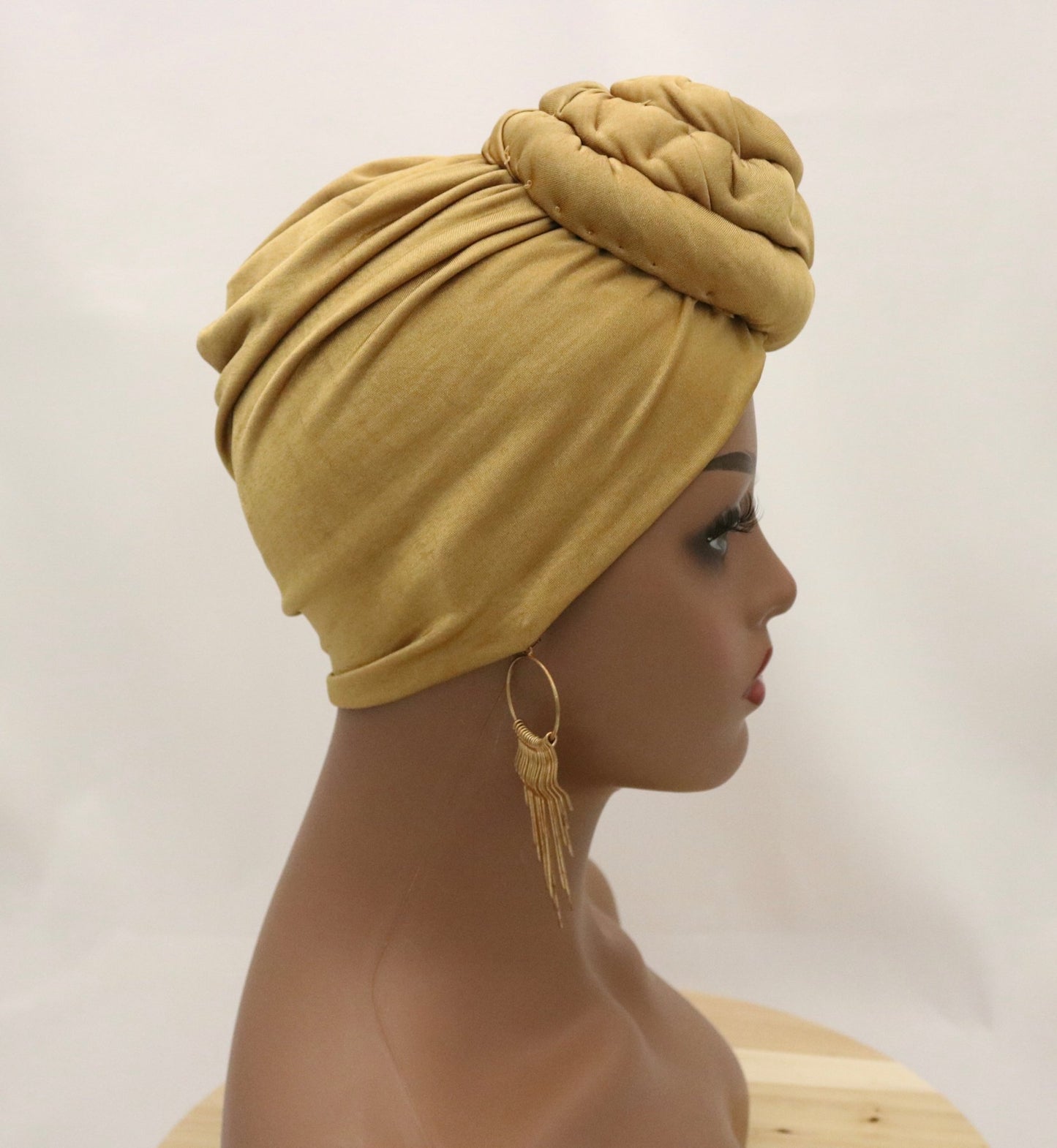 Gold - Full coverage Turban - ReinaLoveLondon