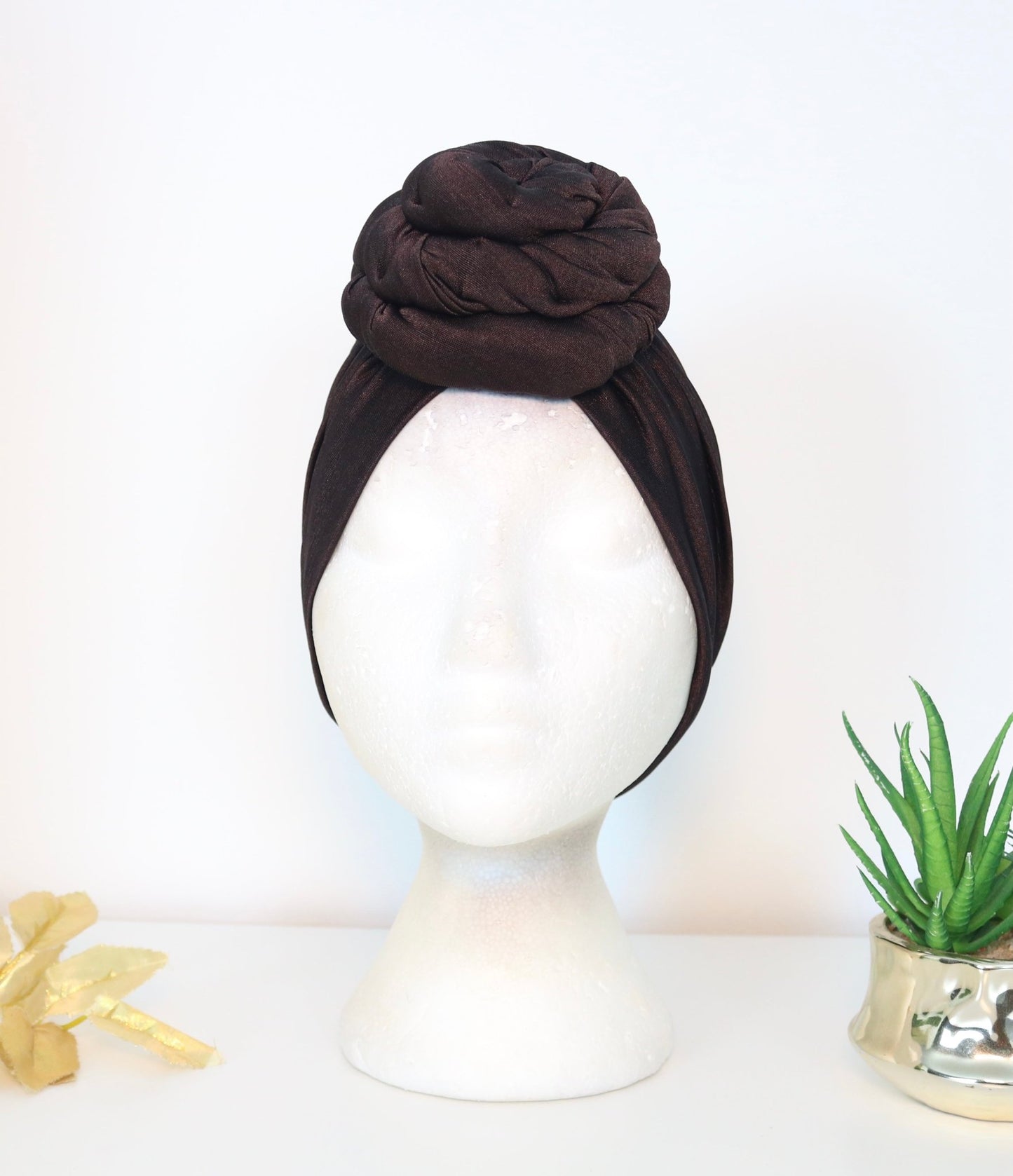 Dark Chocolate - Full coverage Turban - ReinaLoveLondon