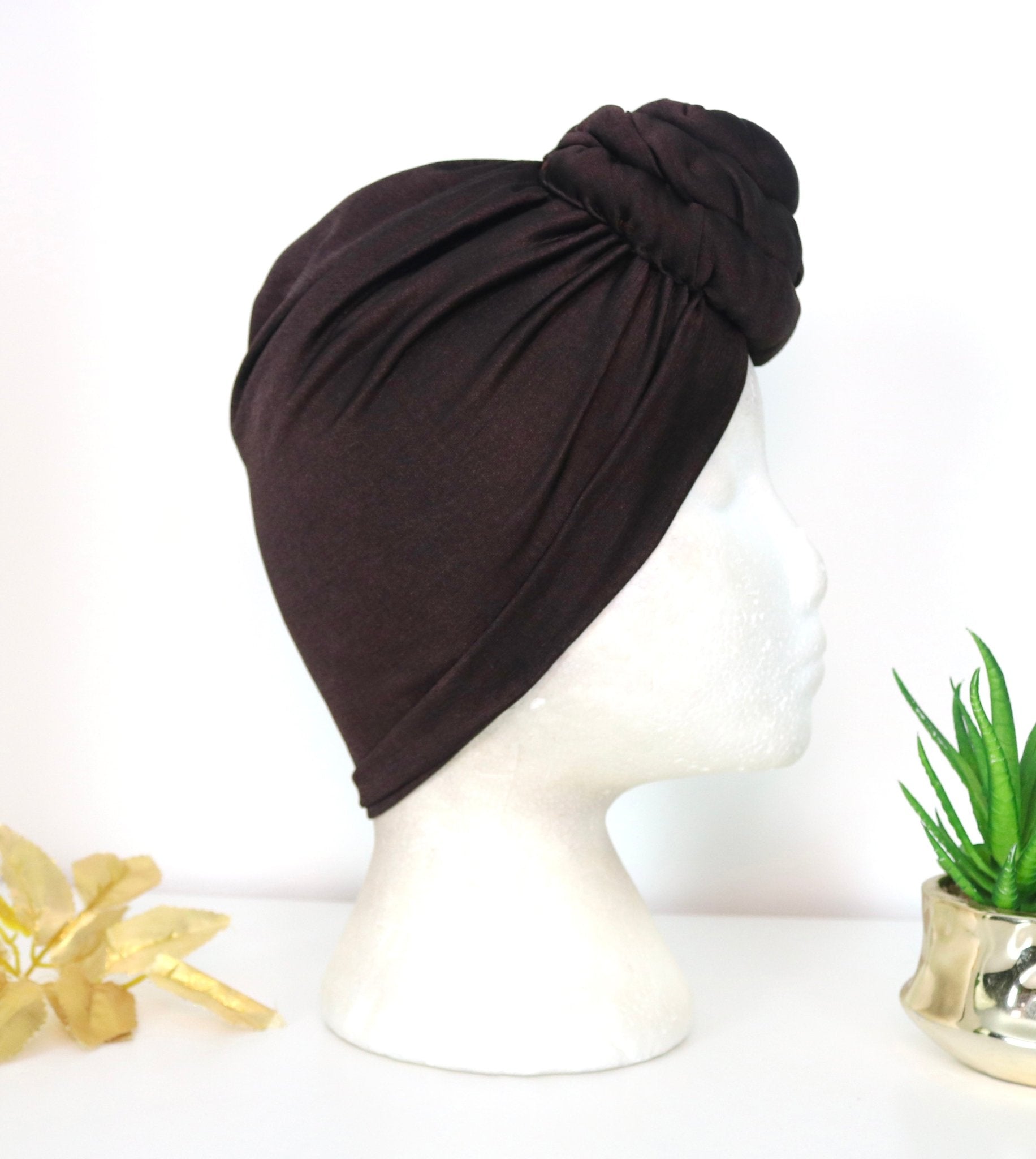 Dark Chocolate - Full coverage Turban - ReinaLoveLondon