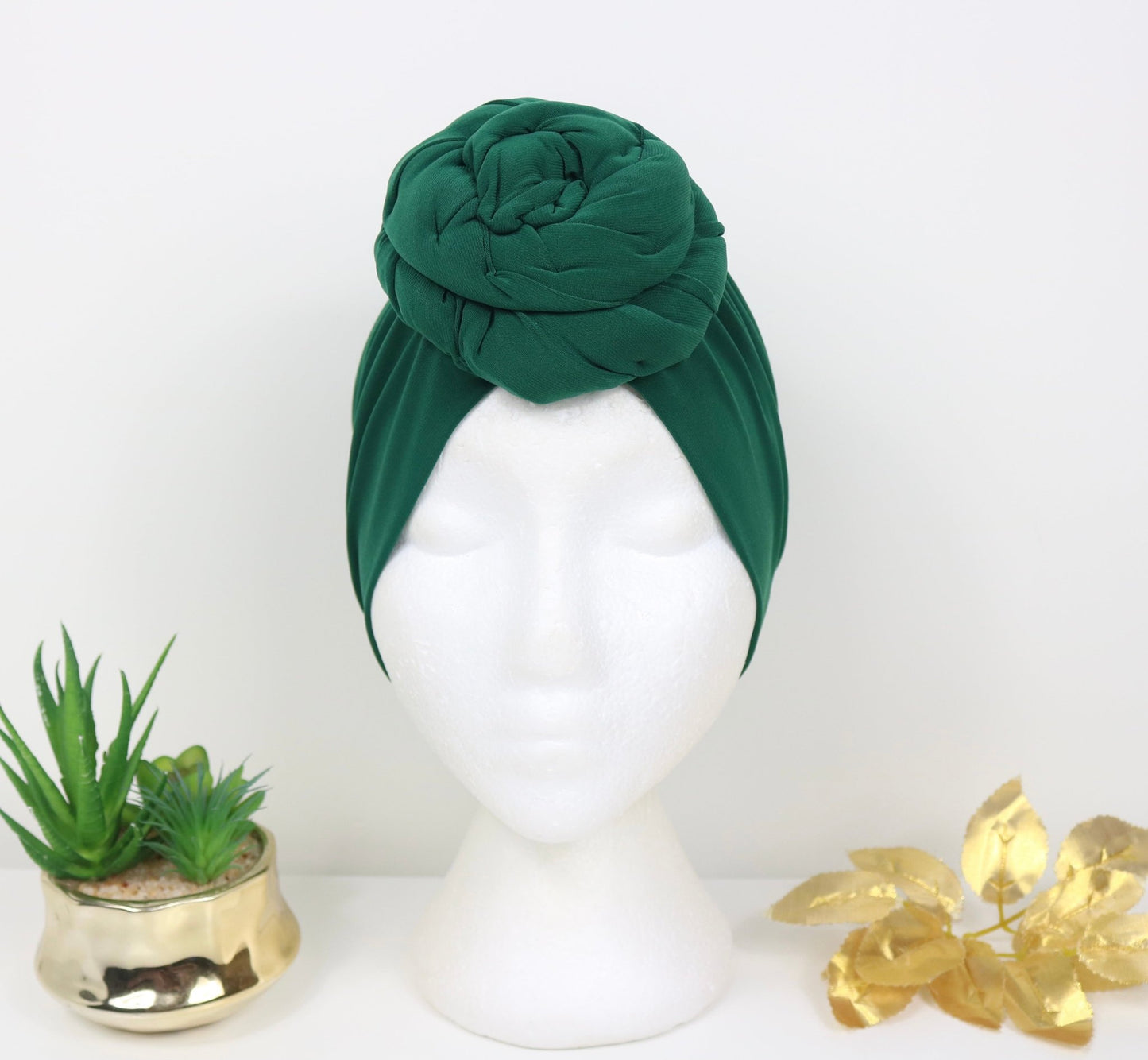 Forest green - Full coverage Turban - ReinaLoveLondon