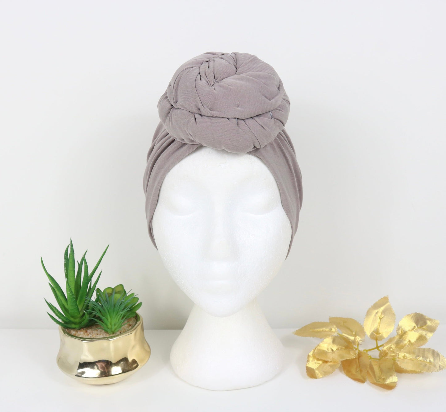 Light Mocha - Full coverage Turban - ReinaLoveLondon