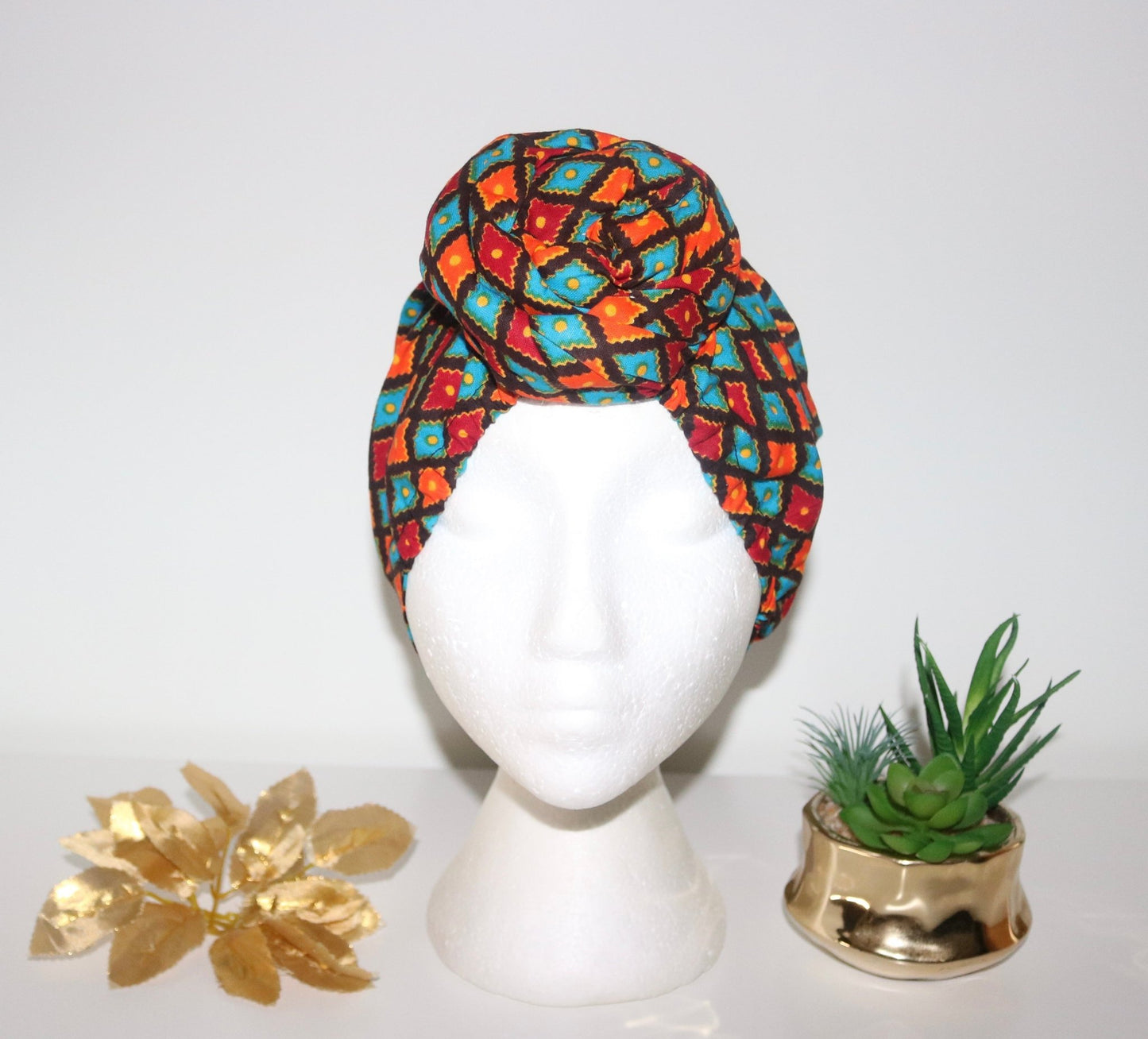 Full coverage “Checkers” Turban - ReinaLoveLondon