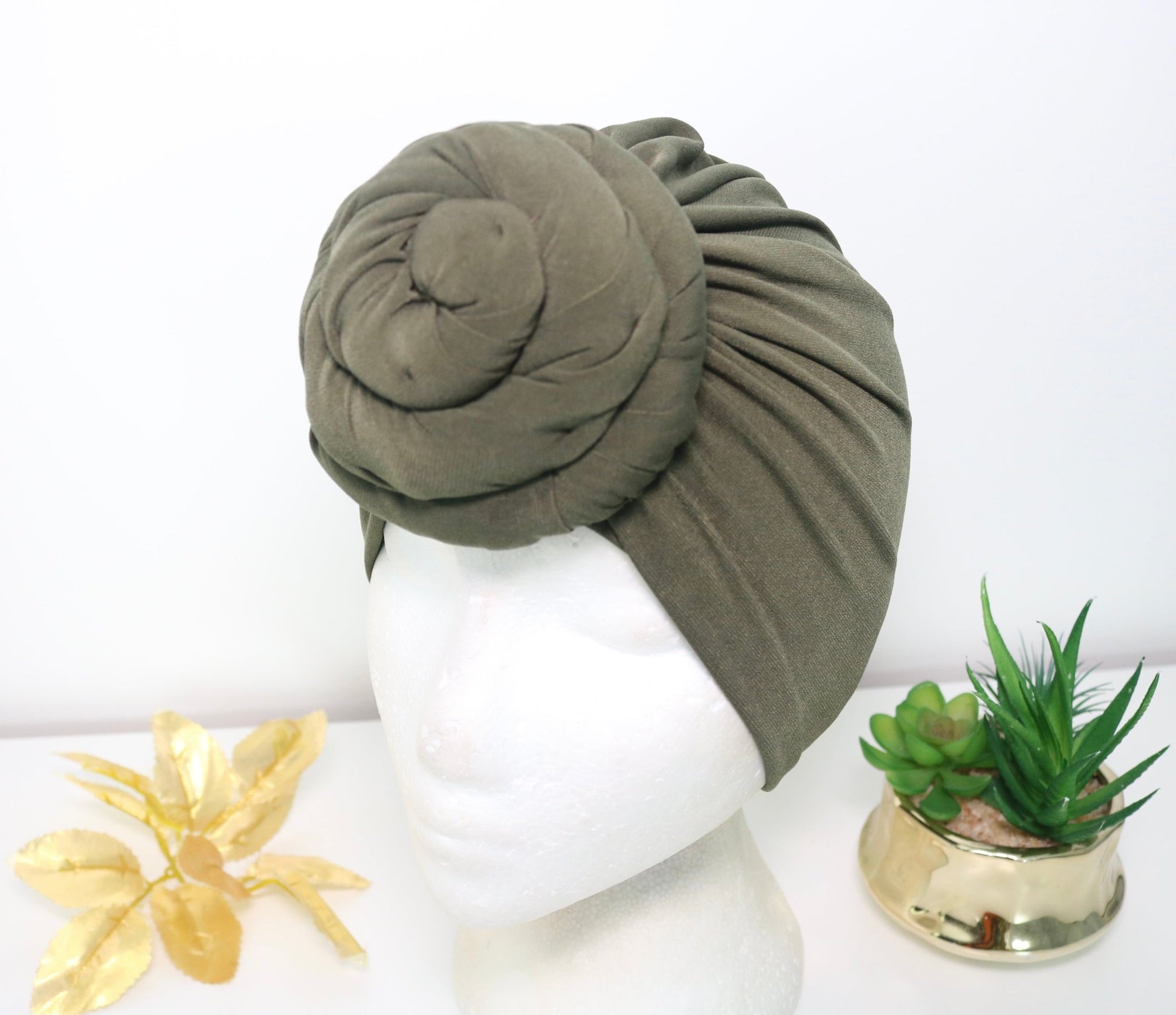 Olive - Full coverage Turban - ReinaLoveLondon