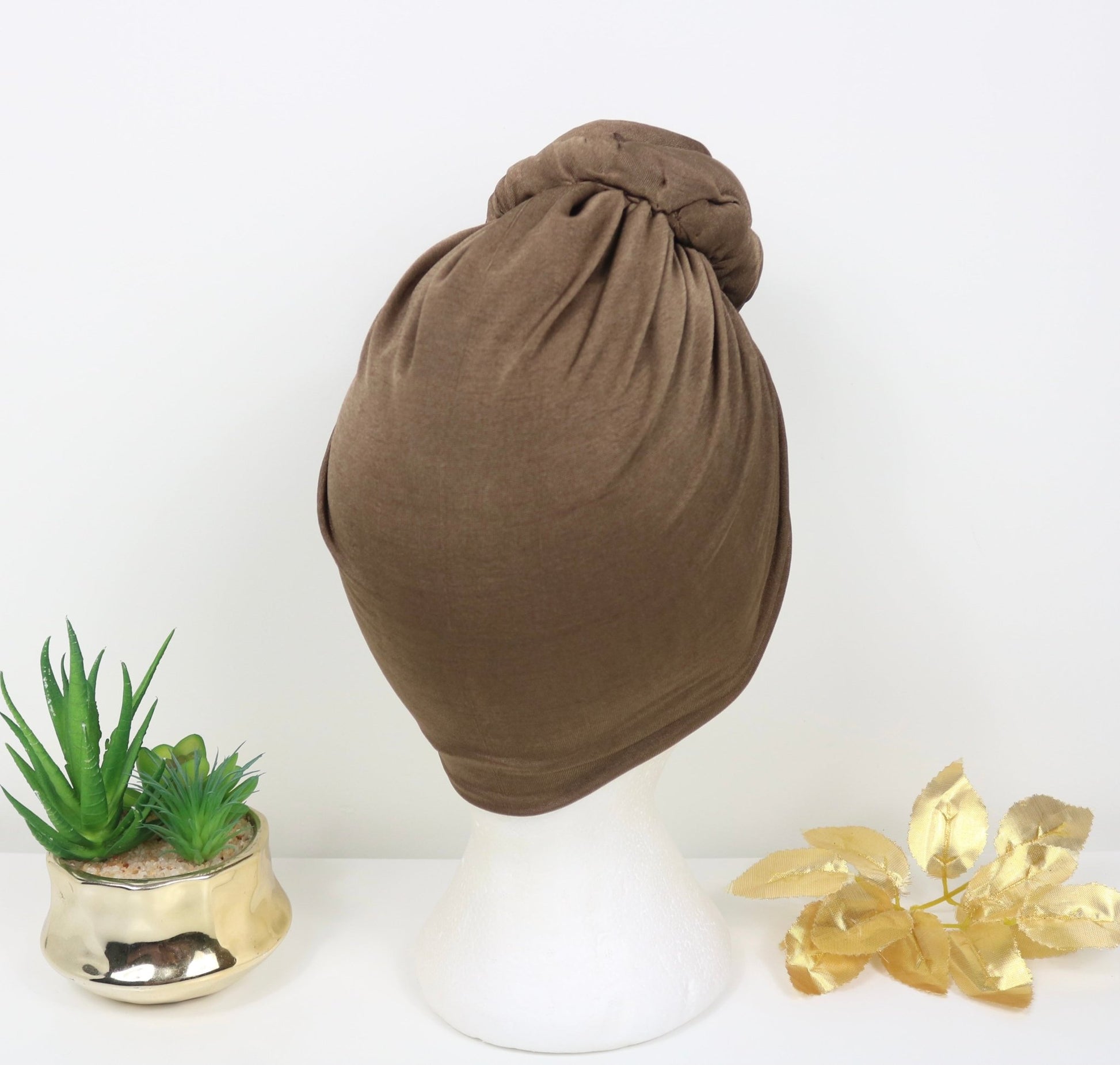 Golden Brown - Full coverage Turban - ReinaLoveLondon