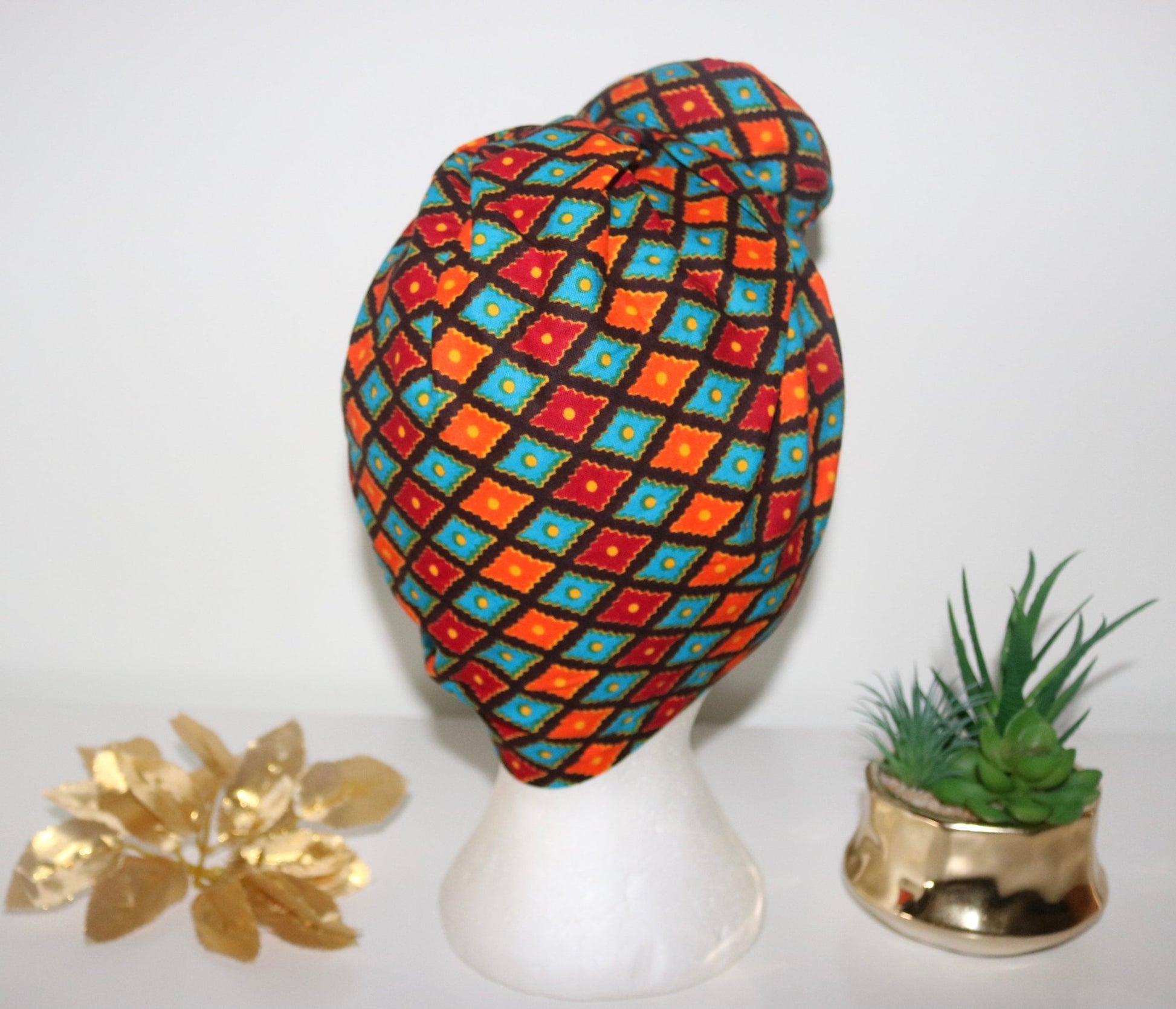 Full coverage “Checkers” Turban - ReinaLoveLondon