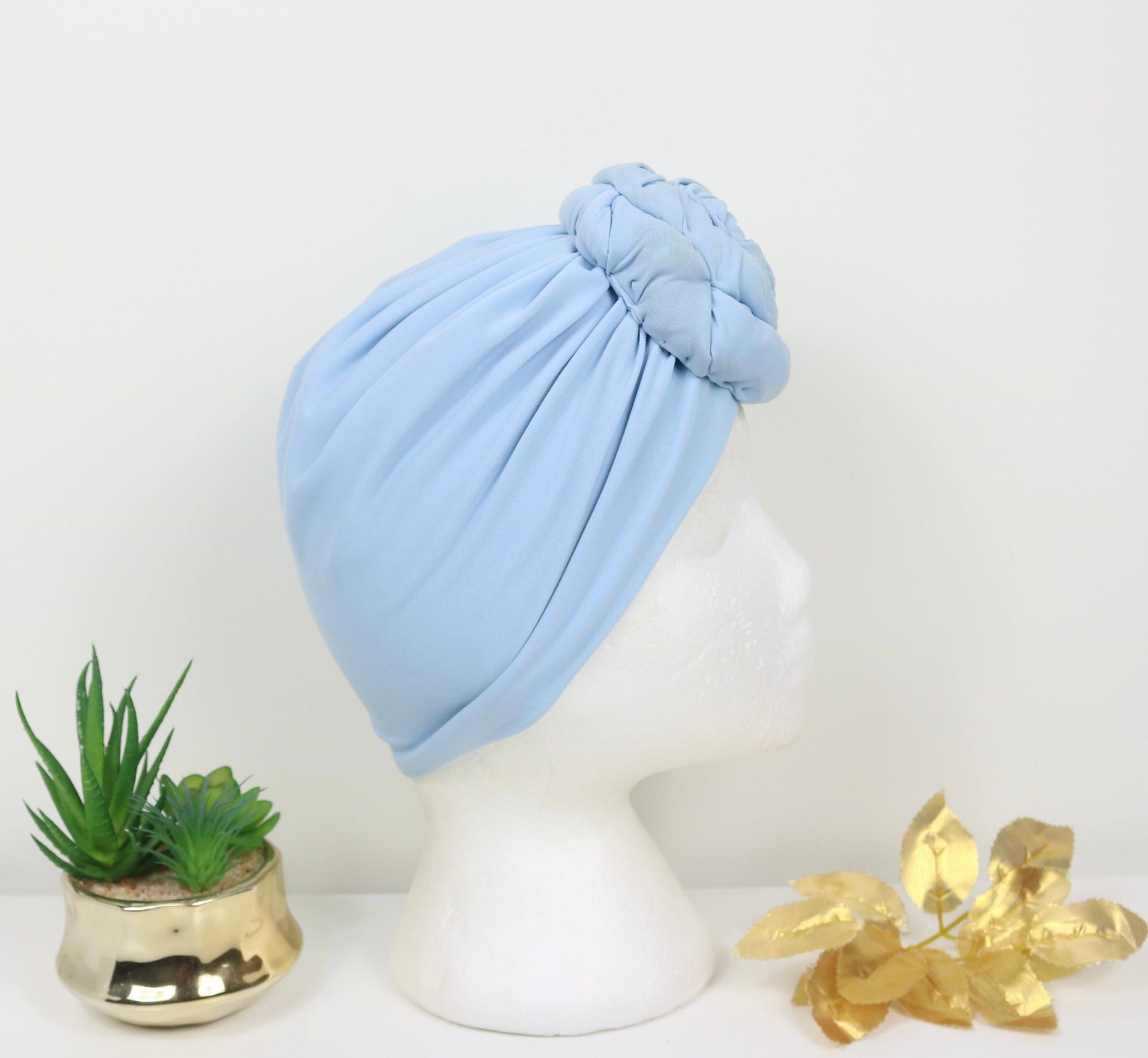 Light Blue - Full coverage Turban - ReinaLoveLondon