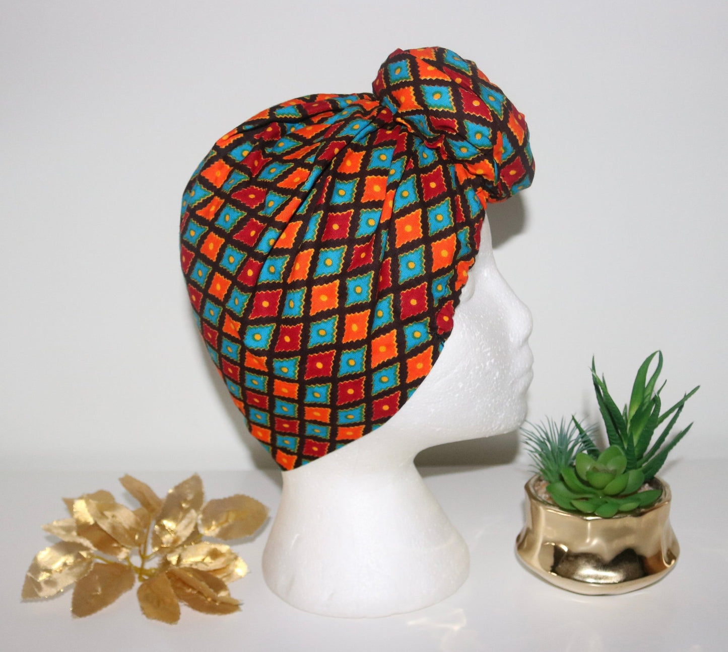 Full coverage “Checkers” Turban - ReinaLoveLondon