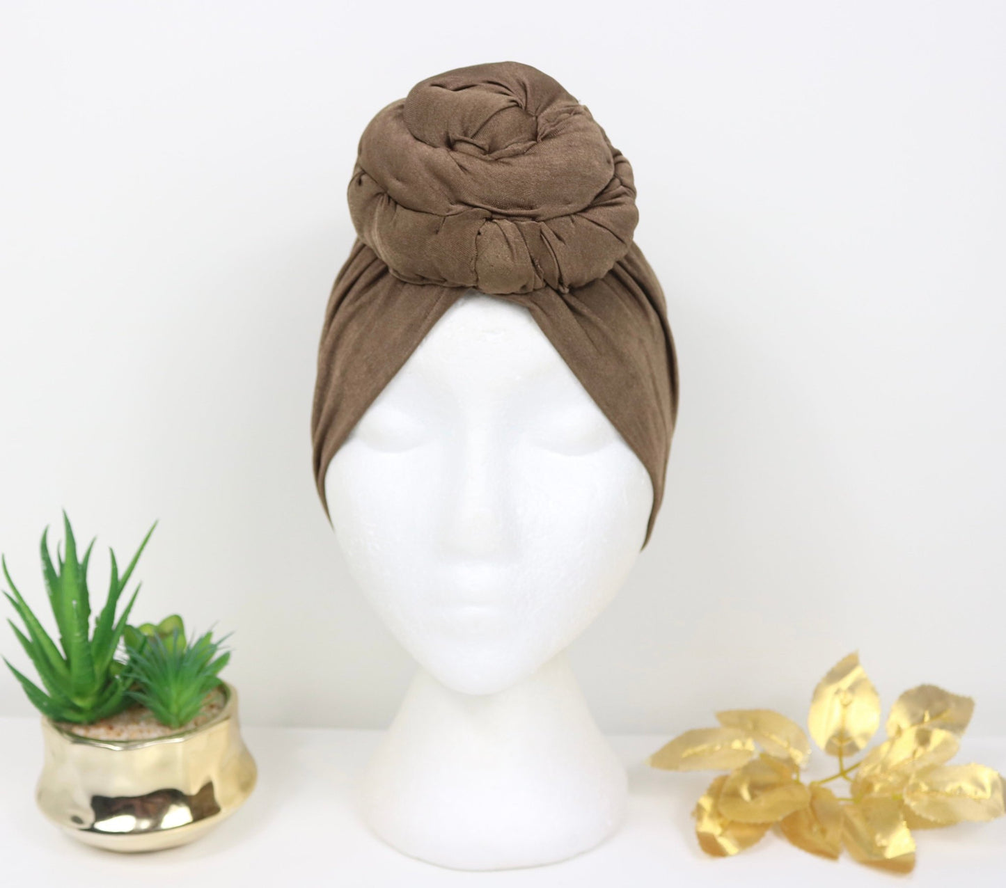 Golden Brown - Full coverage Turban - ReinaLoveLondon