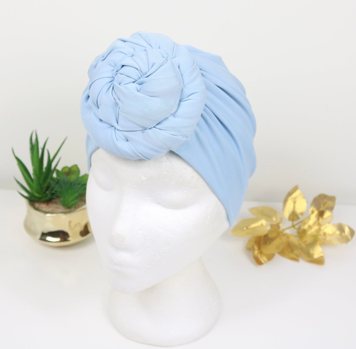 Light Blue - Full coverage Turban - ReinaLoveLondon