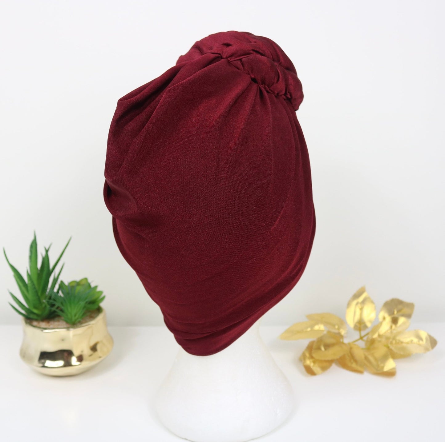 Light Burgundy - Full coverage Turban - ReinaLoveLondon