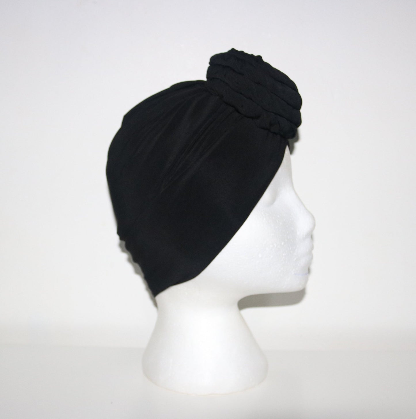 Plain Black - Full coverage Turban - ReinaLoveLondon