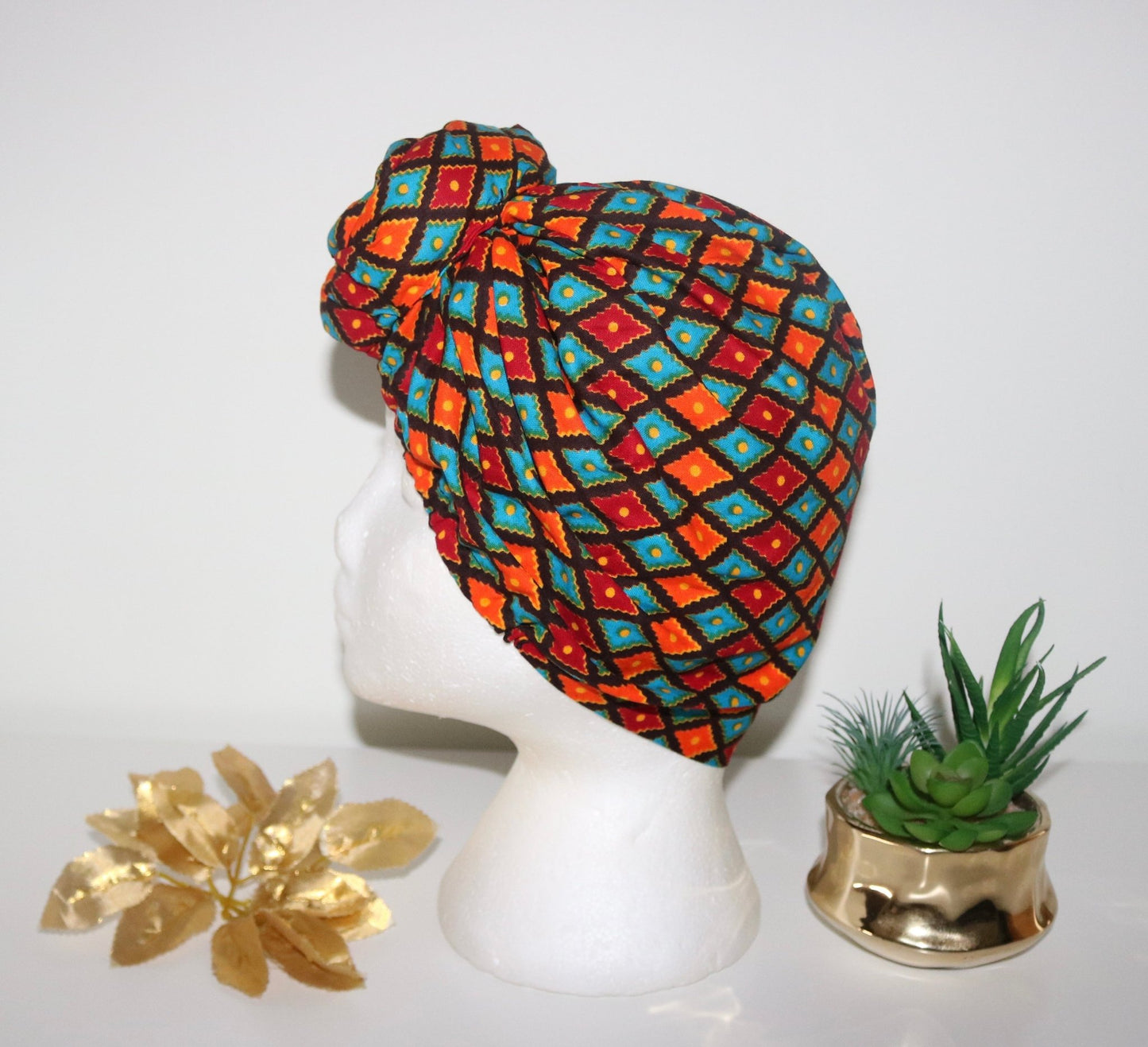 Full coverage “Checkers” Turban - ReinaLoveLondon