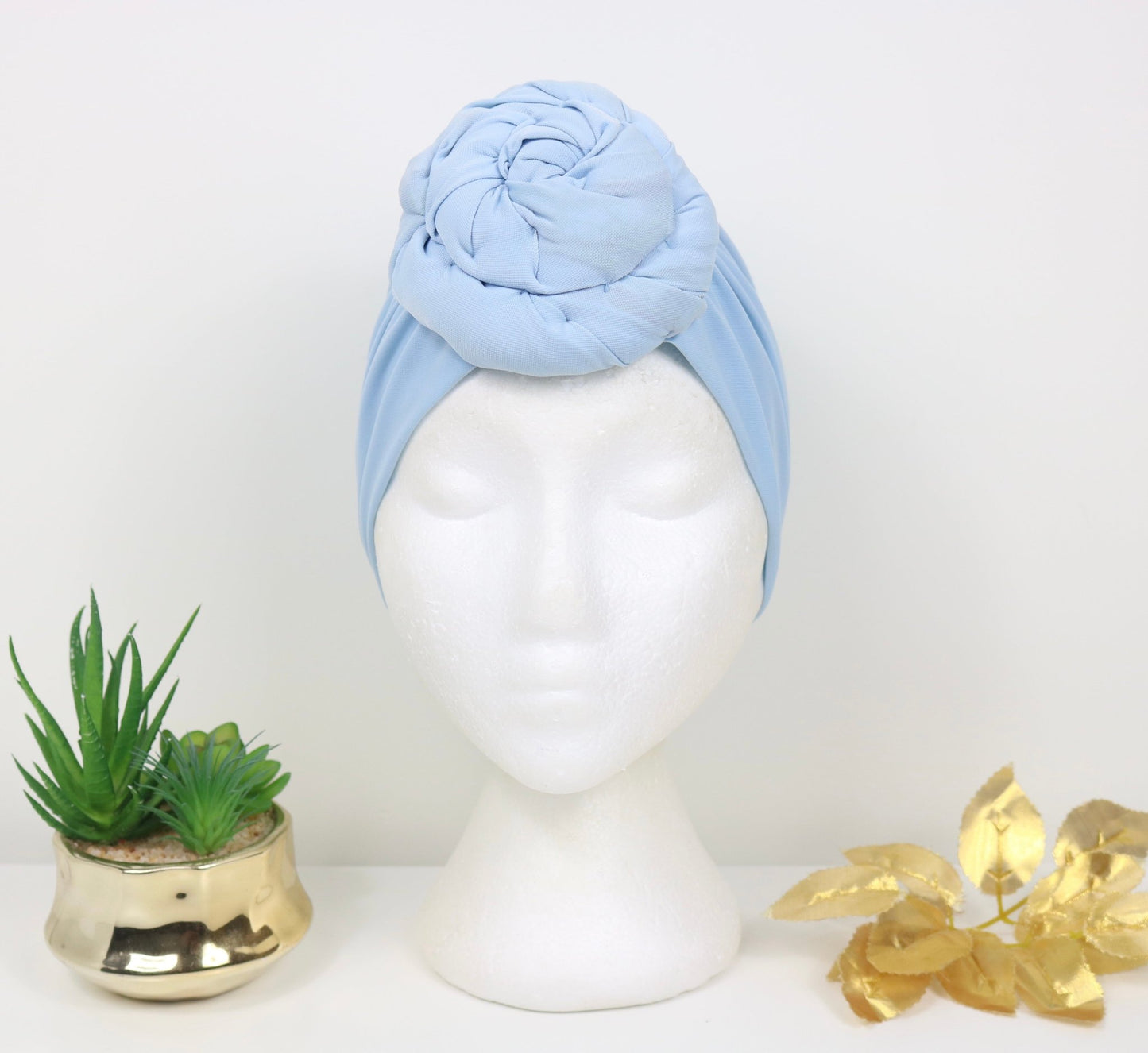 Light Blue - Full coverage Turban - ReinaLoveLondon