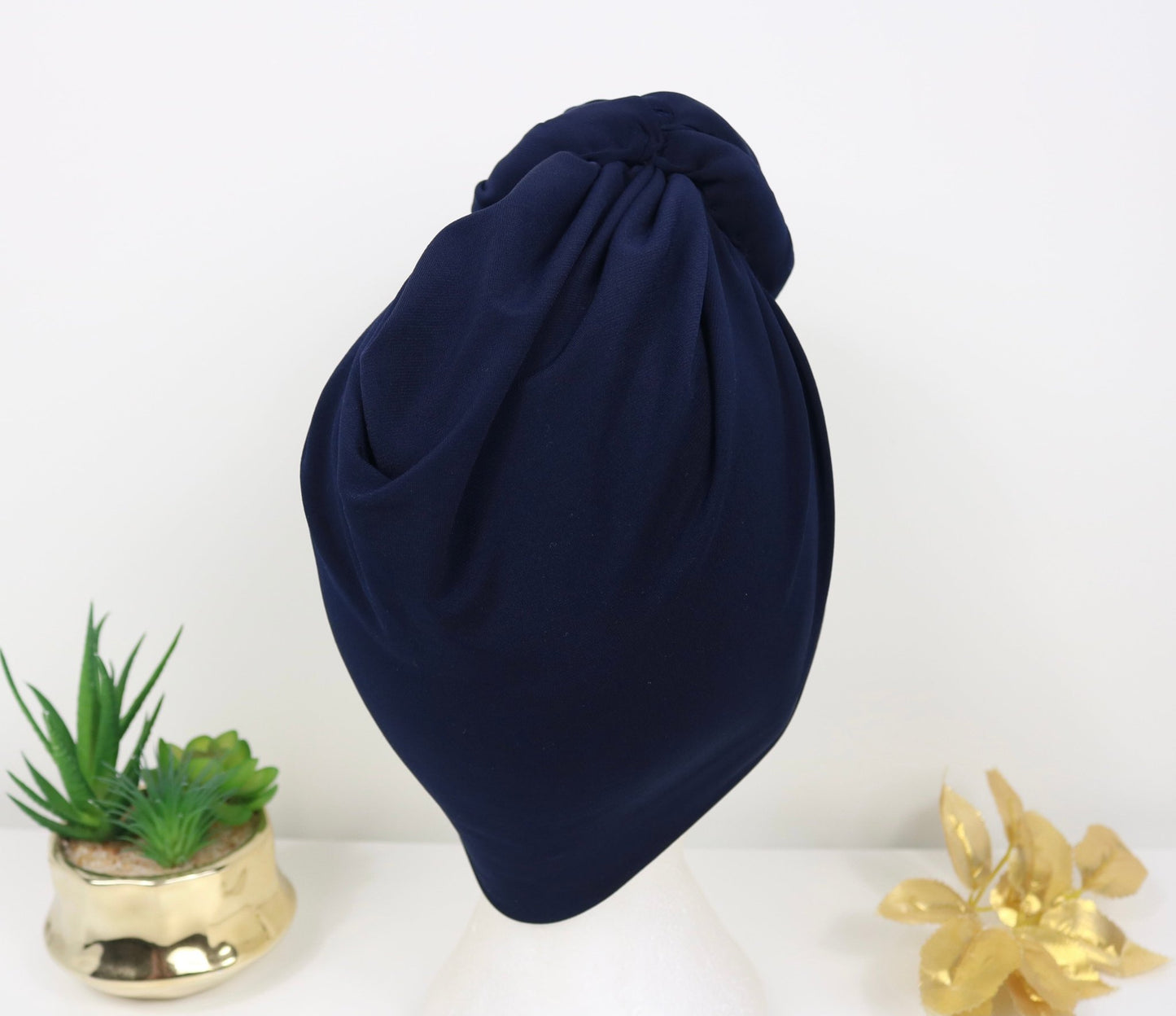 Navy - Full coverage Turban - ReinaLoveLondon