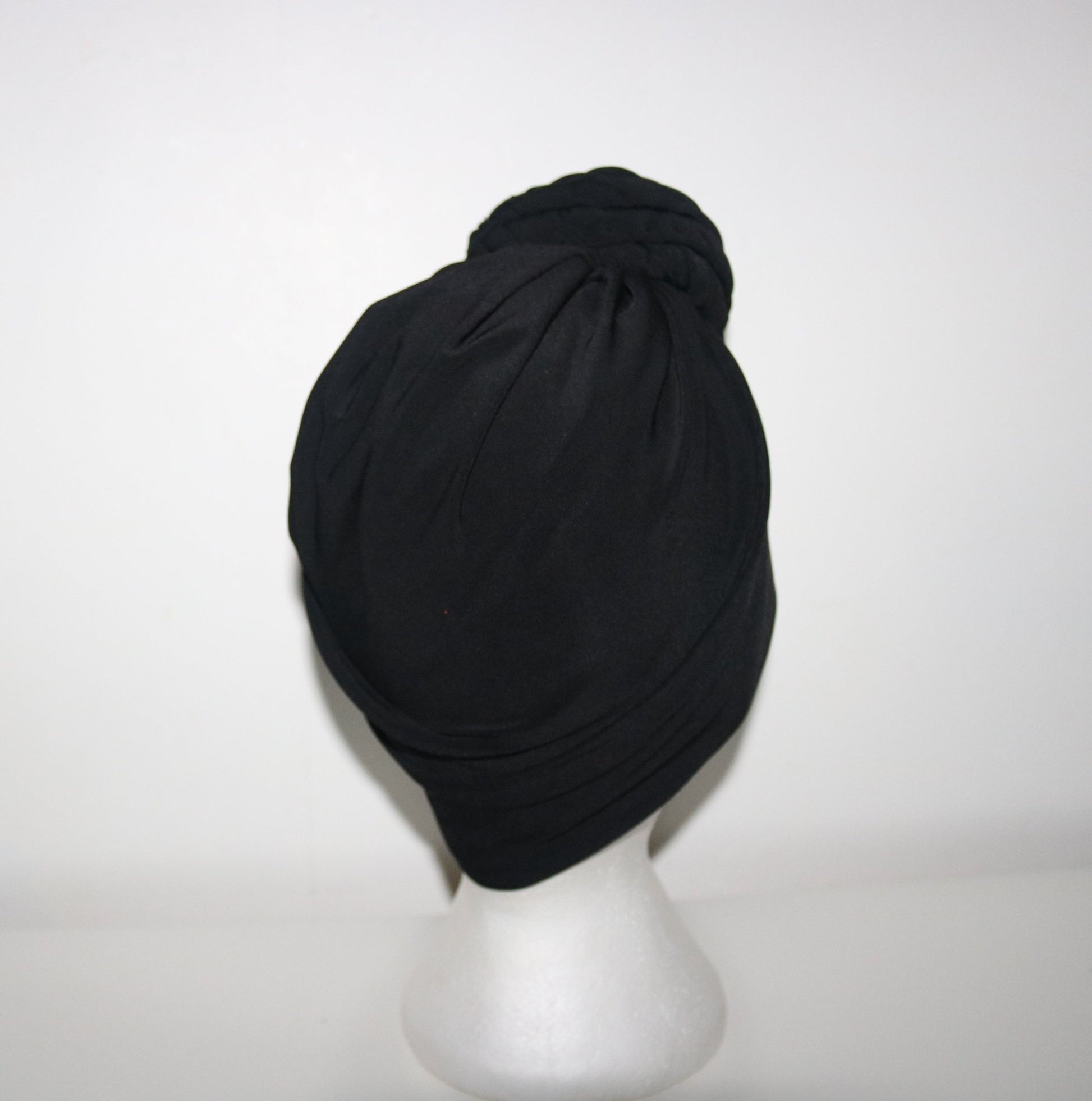 Plain Black - Full coverage Turban - ReinaLoveLondon