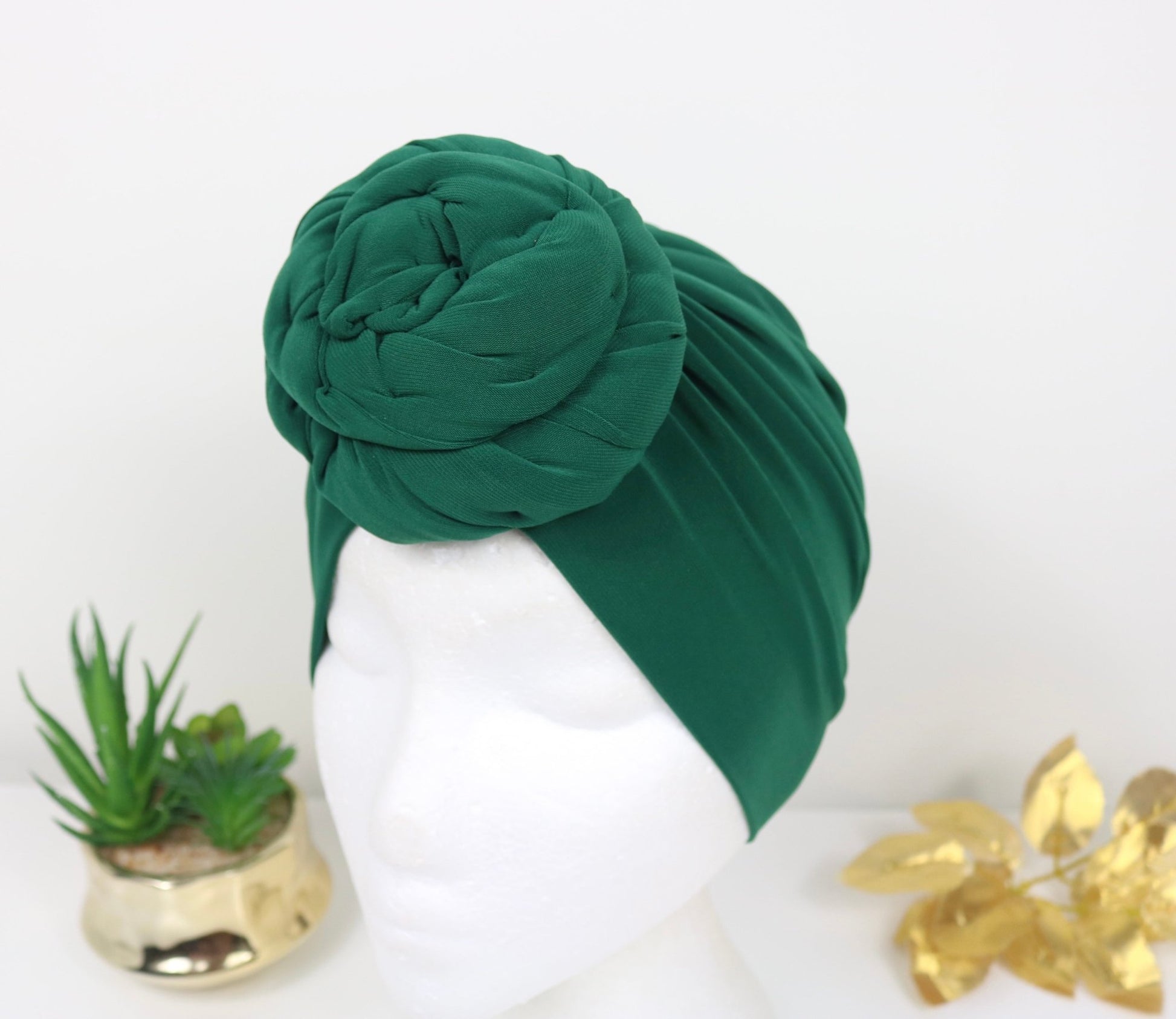 Forest green - Full coverage Turban - ReinaLoveLondon