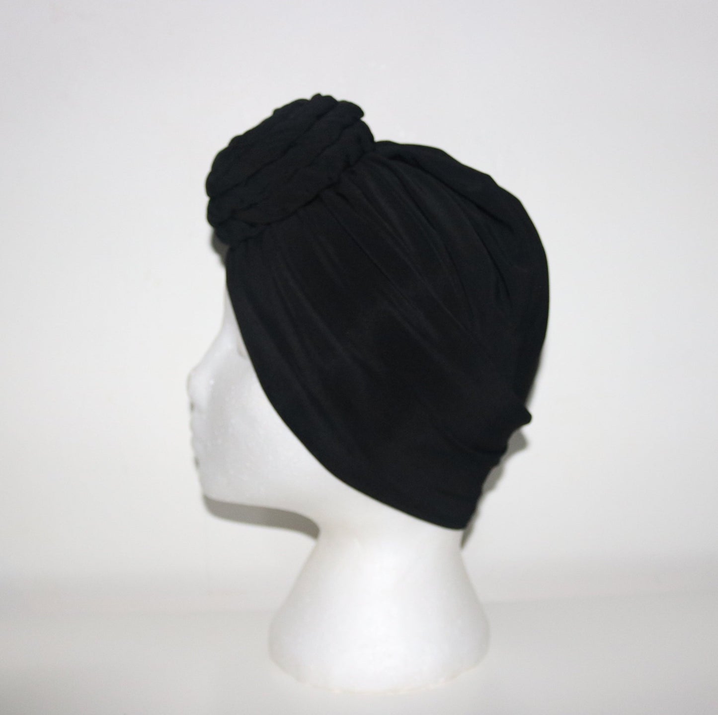 Plain Black - Full coverage Turban - ReinaLoveLondon