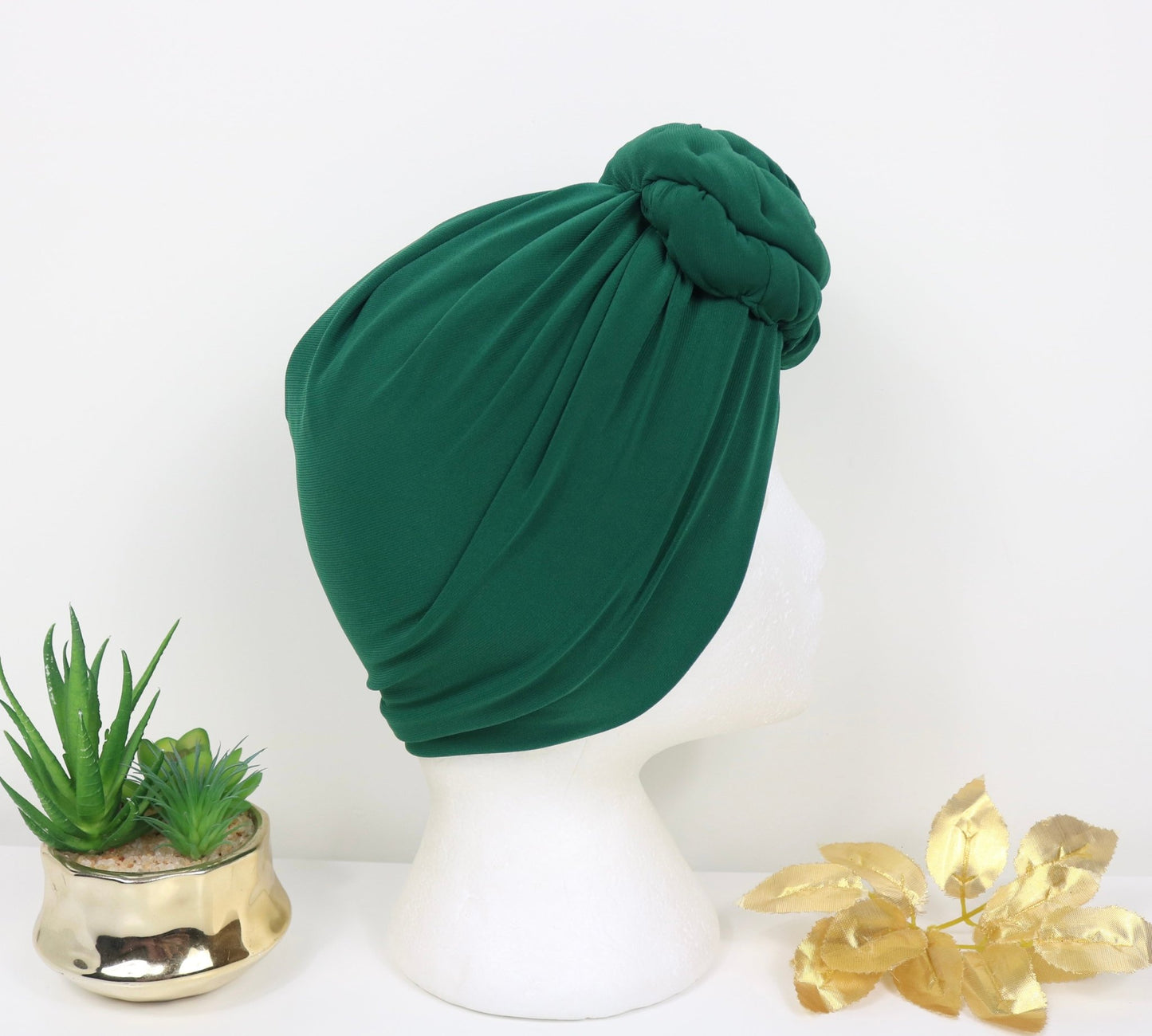 Forest green - Full coverage Turban - ReinaLoveLondon