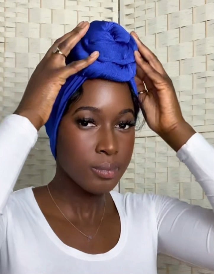 Brilliant Blue - Full coverage Turban - ReinaLoveLondon