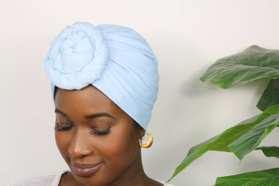 Light Blue - Full coverage Turban